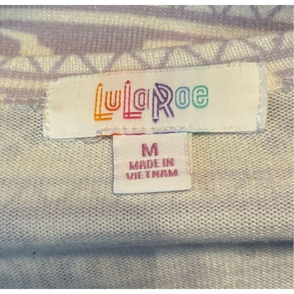 LulaRoe Purple/White Aztec Caroline Cardigan Sweate - Picture 4 of 6